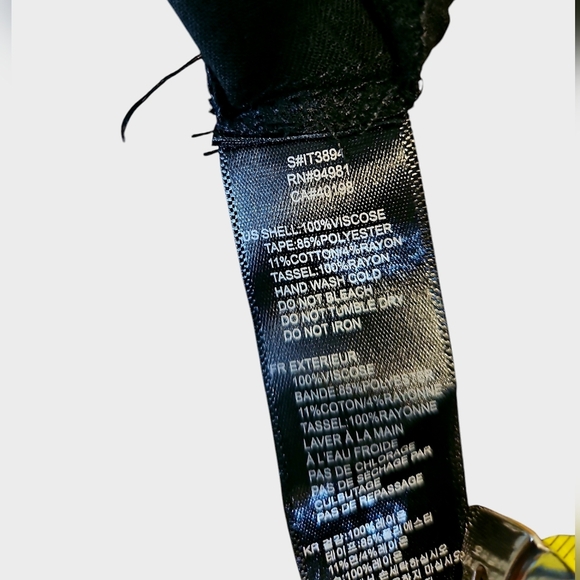 Forever 21 Floral Embroidered Tunic W/ Fringe Detail Sz Large - Picture 6 of 6